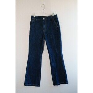 OAT New York Jeans High Waist Wide Leg Blue Denim Womens 8/29 dark